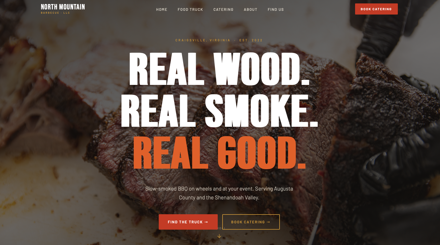 Food truck website design