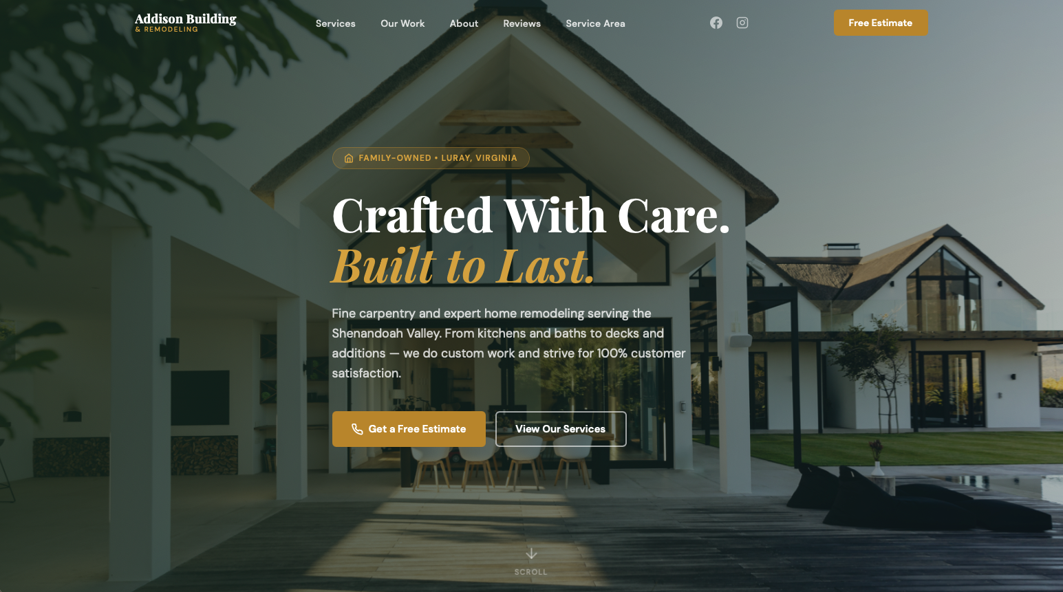 Home services contractor website design